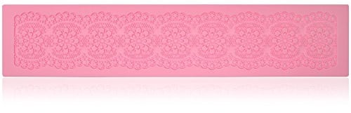 com-four® Silikonform Bordüre für Marzipan und Fondant, Tortendeko selbst