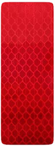 4R Quattroerre.it 5753 Adhesivos Reflectantes para Maletas Bolsas Moto, Rojo, 10 x 4 cm, Set de 2 Piezas