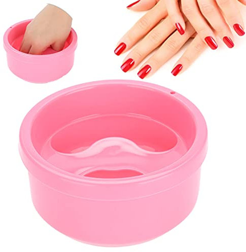 Tazón de Fuente de Remojo del Lavado a Mano de Uñas, pulido espesado de cuenco de eliminación de uñas falsas para manicura de uñas bricolaje
