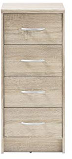 Stella Trading Kommode mit Schubladen, Eiche Sonoma Nachbildung, BxHxT 38x86x35 cm