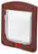 Cat Flap Cat Door, 4 Way Locking Waterproof Pet Door for Interior Exterior Door Window Wall 7.9 x 7.9 x 1.2 inch(Coffee Color)