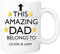 Pickhut Personalised Dad Mug – This Amazing Dad Belongs to – Custom Birthday, Christmas or Father’s Day Gift from Kids, Son, Daughter or Wife – 11oz Ceramic Coffee Cup