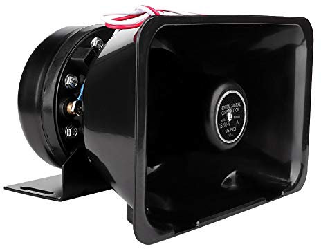 Yctze 12V 200W Super lautes Universal-Auto-Warnalarm-Lautsprecher-Lautsprecher Arbeiten mit Alarmsystem für 12V Autohupe Laute Autohupen 12V Sehr laute Hupe Alarmhorn Autohupe Horn Sirene Lautes Horn