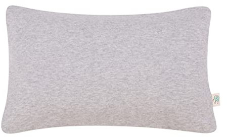 JYOKO Kids Oreiller pour Enfant, Coussin d'oreiller avec Housse Lavable, Housse 100% Coton (Stone Grey, Oreiller RECTANGULAIRE 32 x 20 cm)
