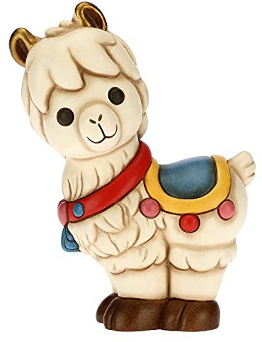 THUN - Lama Juan Festaiolo - Formato Grande - Living, Oggetti Decorativi per la Casa - Idea Regalo - Linea It's Time for Fiesta- Ceramica - 15,35x9,5x19,5 cm h