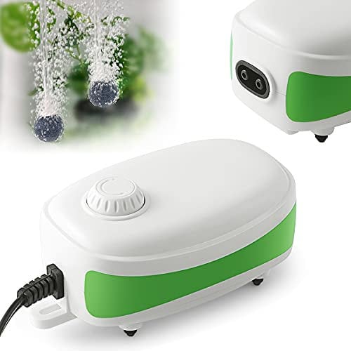 FEDOUR 4W Adjustable Aquarium Air Pump, 6L/Min Powerful Fish Tank Air Pump, Quiet Aquarium Aerator Pump for Fish Tank up to 450L