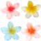 4 Pezzi Fermaglio Capelli Donna Grande Fiori Pinze Per Capelli Colorati Mollette Capelli In Plastica Clip Capelli Antiscivolo Per Ragazza(blu, rosso, giallo, arancione)