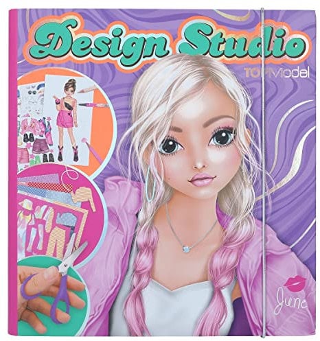 Depesche 12045 Create your TOPModel Design Studio - Malbuch Set mit 30 Seiten zum Designen von Fashion-Outfits, Mal-Heft mit Stickerbogen uvm.