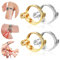 WLLHYF 4PCS Stricken Häkeln Schleife Ring, einstellbare Häkeln Schleife Ring Haken geflochtene Stricken Ring Garn Führer Finger Halter Stricken Handwerk Zubehör Werkzeuge für Mutter Oma Geschenke