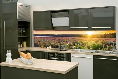 Dimex Küchenrückwand Folie Selbstklebend Sonnenuntergang Field 260 x 60 cm | Klebefolie - Dekofolie - Spritzschutz für Küche | Made in EU