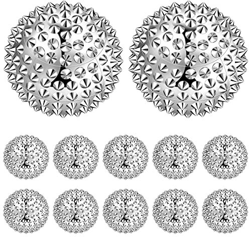 20 Stück Magnetisch Massageball Akupressur Kugel für Hand Klein Igelball für Akupressur Therapie Magnet Massage Kugel für Eltern Entspannung Stressabbau, 32 mm Durchmesser (Silbern)
