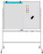 LIFEZEAL Tableau Magnétique Double Face Pivotant à 360°,Tableau Blanc sur Pied 120x90cm avec Hauteur Réglable 160/180cm,Tableau Effaçable à Roulettes pour Enfants, Adultes (Blanc)