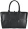 Damen-Schultertasche aus gewebtem Leder, mit Tragegriff oben, Arbeitstasche mit passender Clutch.., A-Schwarz, Large