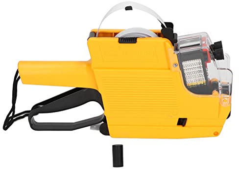 Garosa MX6600 Pistolet à étiquettes de Prix 10 Chiffres 2 Lignes Étiqueteuse Double Ligne Étiquette de Prix Étiqueteuse en Papier Marqueur Outil de Fixation pour Bureau Épicerie