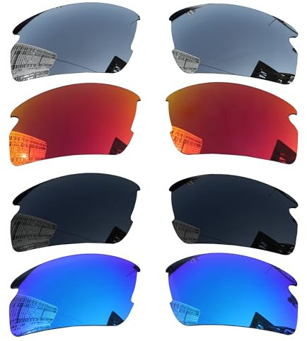 Acefrog 4 Pairs Polarized Replacement Lenses for Oakley Flak 2.0 OO9295 Sunglasses, Perfectly Fit, Shatterproof, Anti-scratch, Value Pack