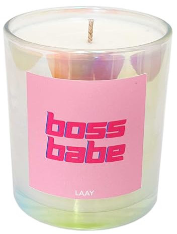 Laay Bossbabe No.2 Duftkerze im Glas, Geschenkidee für die besondere Person in deinem Leben, Female Empowerment Kerze (Vanille & Sandelholz)