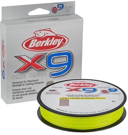 Berkley Unisex – Erwachsene x5 Braid Geflochtene Schnur, Flammengrün, 328yd