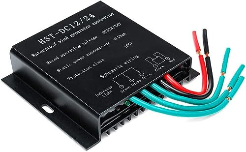 CHRISK IP67 Impermeabile Mini Generatore Eolico Controller 8000W Controllore Automatico Turbina Eolica Controller System-Nero,12v