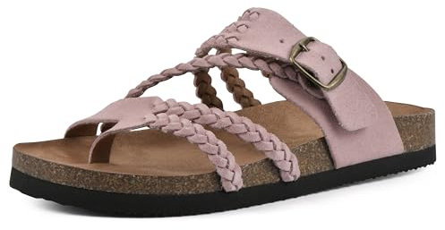 WHITE MOUNTAIN Damen Hayleigh Flache Sandale, Blush/Suede, 38.5 EU
