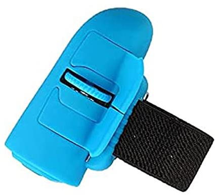 OVARIA Mini Bluetooth Wireless Finger Ring Mouse, 2.4GHz Lazy Finger Rings Ergonomic Handheld Optical Travel Mice for Computer, Laptop, Tablet (Color : Blue)