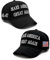 Aeonda Trump 2024 45-47 MAGA Hat Make America Great Again Donald Trump Slogan mit USA-Flagge Baseballkappe, 2 x schwarze Maga-Hut, M/Einheitsgröße
