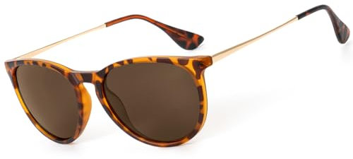 HENGOSEN Sonnenbrille Damen Polarisiert Sunglasses-Woman: Polarisiert Sonnenbrille Damen Retro UV Schutz Vintage Sunglasses