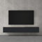 doporro Mobile Porta TV Sospeso 200 cm con 2 Ante Marrone Chiaro e Antracite Opaco, Credenza Bassa da Soggiorno Salotto, Madia Consolle Bicolore per TV Fernsehschrank02