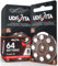 64 Hearing Aid Batteries Size 312 Udivita (Brown) PR41 Zinc-Air with Phono Pulse Technology - 8 Blisters of 8 Batteries