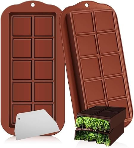 Schokoladenform Silikon Tief silikonform schokolade,2 Stück Dubai schokolade form Silikonform Schokoladentafel Tiefe Schokoladenform Extra Tief für Schokolade Praline Süßigkeiten