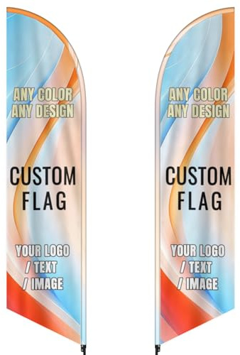 Banderas de plumas publicitarias personalizadas para negocios al aire libre (solo bandera)