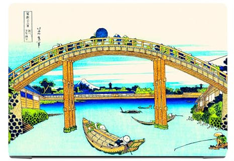 Fulbrio Arts Compatible with MacBook Air 13 inch Hard Shell Matte Finish Case Skin, 2020 2019, Release A2179/A2337 Slim with Keyboard Cover, Landscape, Japanese Ukiyo-e