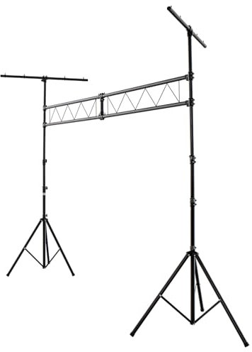 SOARS Trépied Lumière DJ, Hauteur Réglable de 180 à 350 CM, Support d’Éclairage en Métal avec 32 Points de Fixation, Charge Maximale 100 KG, Pieds Stable, pour Spectacles, Concerts