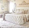 Luxury Chesterfield Curved Winged-Bed Frame - Upholstered in Plush Velvet Fabric - UK Made - Single/Double/King/Super king (Silver Plush, King Bed Frame)