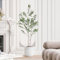 YOLEO Grand olivier artificiel en pot - 120 cm - En plastique - Pour maison, bureau, balcon, jardin, décoration moderne
