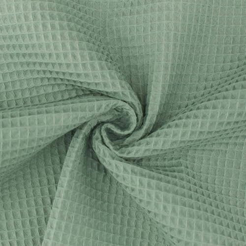 Waffelpique Stoff Lisa, STANDARD 100 by OEKO-TEX, eukalyptus (Länge am Stück: ab 50cm / Breite: 150cm)
