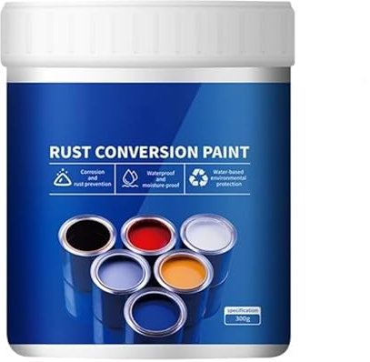 Rostumwandler, wetterfeste Rostumwandlerfarbe für Metall, wasserbasierte Metallicfarbe, Rost in Farbe umwandeln, Aufbereitung, multifunktionale Rostschutzfarbe, Rostumwandler für Metall (Weiß)