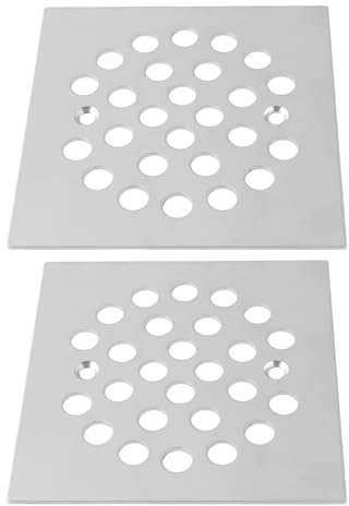 EMSea 2Pcs Grilles de Drainage de Sol de Douche à Visser de 4-1/4 Pouces en Acier Inoxydable 304 pour Filtres de Drainage de Sol de Salle de Douche