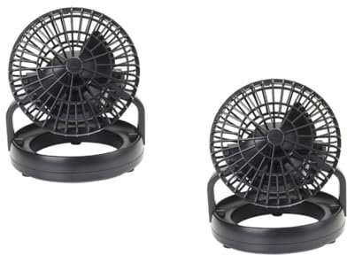 Toddmomy 2 Series Lámpara De Camping Con Ventilador De Techo Acampar Ventildor Ventiladora Lamp Batteries Linterna Ventilador De Luz Led Tienda De Campaña Lámpara Black 2 Piezas*2