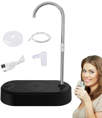 Desk Dispenser, Water Bottle Pump – Desktop Electric, 360° Rotating Dispenser with 6 Modes, Portable for Camping, Workplace, Travel, Outdoor Activities, Kitchen, Living Room, and Home Use