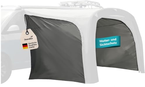 Skandika Seitenwände für Vika Air Van 260 Vorzelt | Seitenwand für Vordach, Caravan Tarp, Sonnensegel, Sonnendach, UV 50+, 3000 mm Wassersäule | für Wohnmobil, Wohnwagen, Camper, Bus
