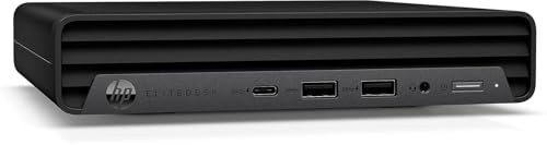 HP Mini PC Ordinateur de Bureau EliteDesk 800 G6, Processeur Core i7‑10700T, Mémoire RAM 16GB, SSD 240GB, Windows 11 Pro (Reconditionné)
