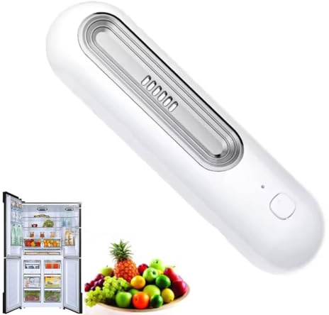 Ozoori Fridge Deodorizer Odor Eliminator, Ozoori Refrigerator Deodorizer Odor Eliminator, Fridge Deodoriser, Rechargeable Odour Neutraliser Ozone Generator, Electric Refrigerator Air Purifier (Silver)