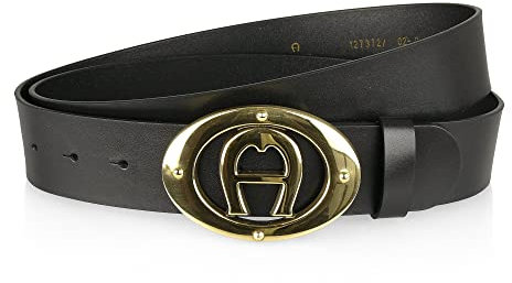 Ledergürtel von Aigner LOGO (100, Schwarz/Gold)