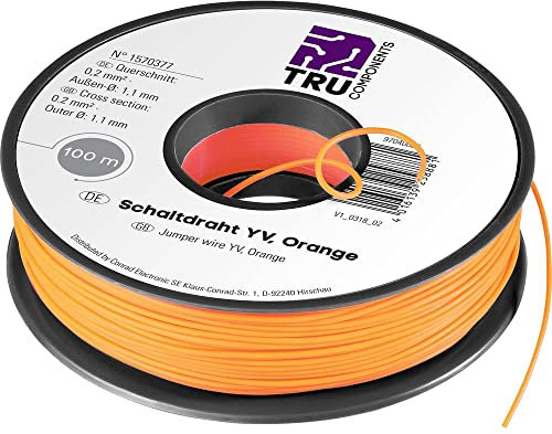 TRU Components 1572471 Schaltdraht Yv 1 x 0.20mm² Blau 25m