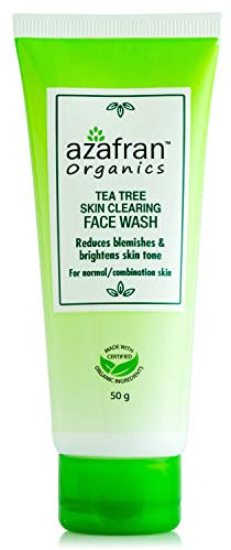 Azafran Organics Tea Tree Skin Clearing Face Wash, 50g