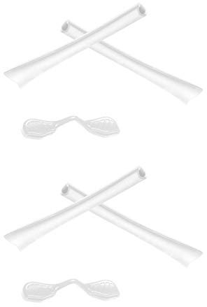 2 Pair Replacement Earsocks & Nosepieces Kits for Oakley Radar Path - 8 Options White Size: One size