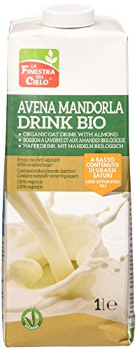 La finestra sul cielo, Bevanda di avena con mandorla bio, senza lattosio, senza zuccheri, 1L