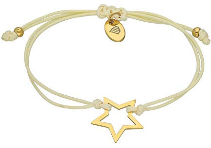 Max Palmer Armband mit Stern Anhänger [07.] - Band: gelb | Anhänger: Gold