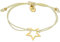 Max Palmer Armband mit Stern Anhänger [07.] - Band: gelb | Anhänger: Gold