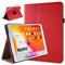 doupi Rotatif Housse pour iPad 2020 (8. Gen.), iPad 2019 (7. Gen.) 10,2 Pouces, Deluxe 360 Degrés Smart Coque de Protection Simili Cuir Coque Cover et Case, Rouge